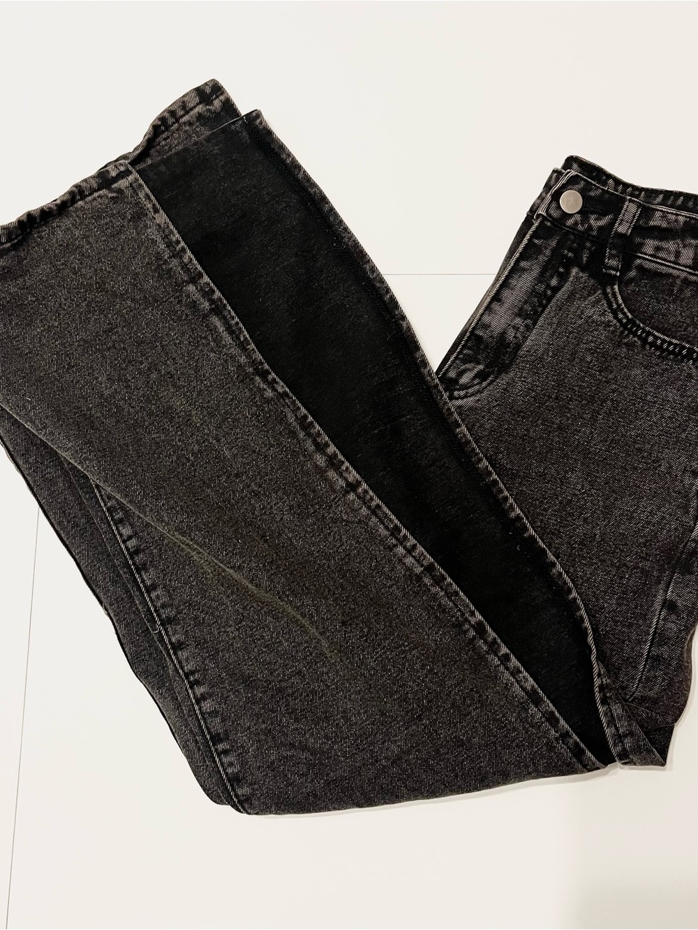 Black Side-Slit Jeans